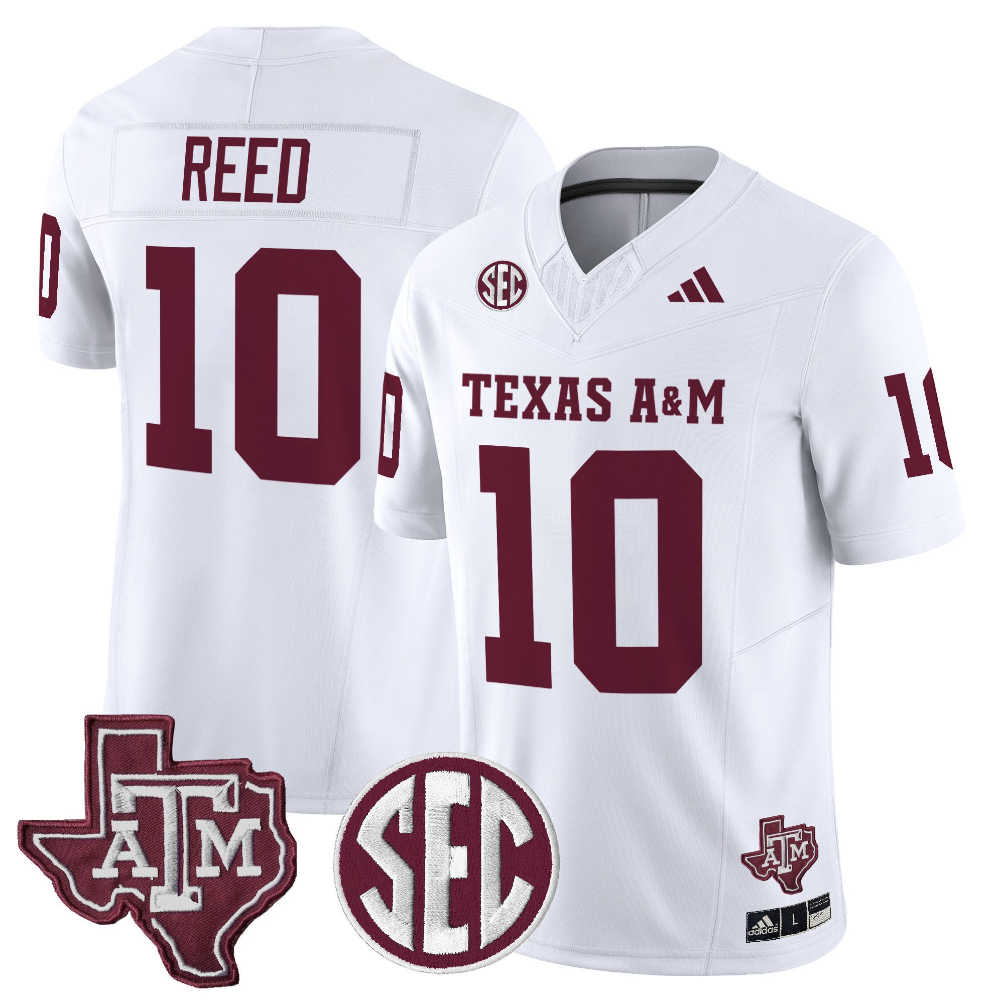 Men Texas A&M Aggies #10 Reed White 2024 Vapor Limited NCAA Jersey